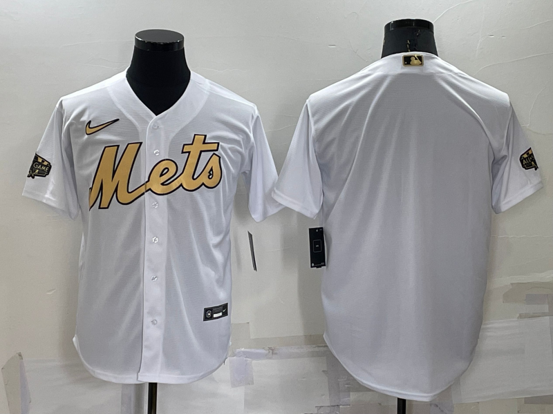 Men's New York Mets White Blank Jersey